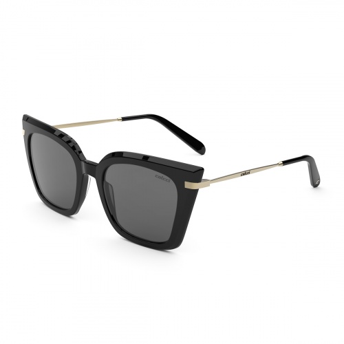 CULOS DE SOL DANI C0169 A02 01 PRETO BRILHO LENTES CINZA FEMININO