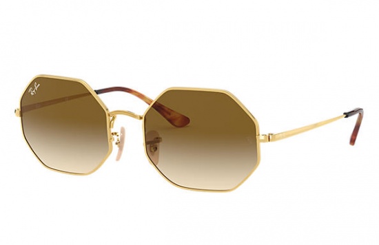 CULOS DE SOL FEMININO RAY BAN OCTAGONAL DURADO RB1972 9147/51