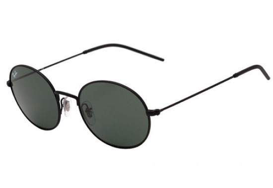  culos de Sol Ray Ban Rb3594 9014/71 Oval Metal Preto Fosco