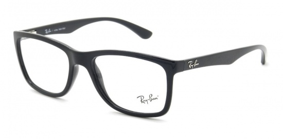 culos de Grau Ray-Ban RB7027L Preto Brilhante - 2000/56