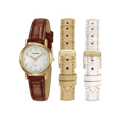 kit Relgio Mondaine Feminino Classic Dourado 83485LPMKDH2