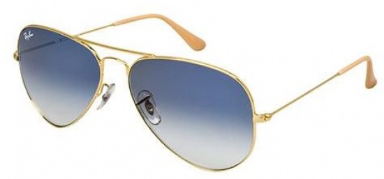 culos De Sol Ray Ban Rb3025l 001/3f 58 Aviador Azul Degrade Uniisex