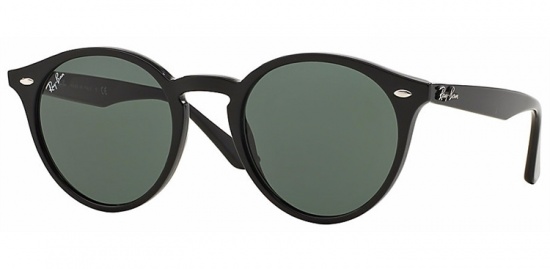 culos de Sol Ray Ban Round RB2180 6011/7- Preto/G15 601/71 Preto Brilho Unisex