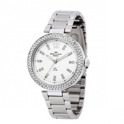 Relgio Backer Feminino Ref:12024123f BR Fashion Prata