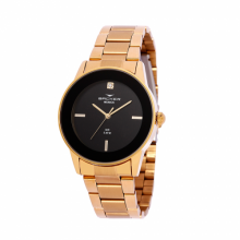 Relgio Backer Feminino Ref: 3998145f Pr Casual Dourado