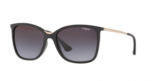 culos de Sol Vogue VO5267SL W44/11 Preto Brilhoso Lente Cinza Degrad Tam 57